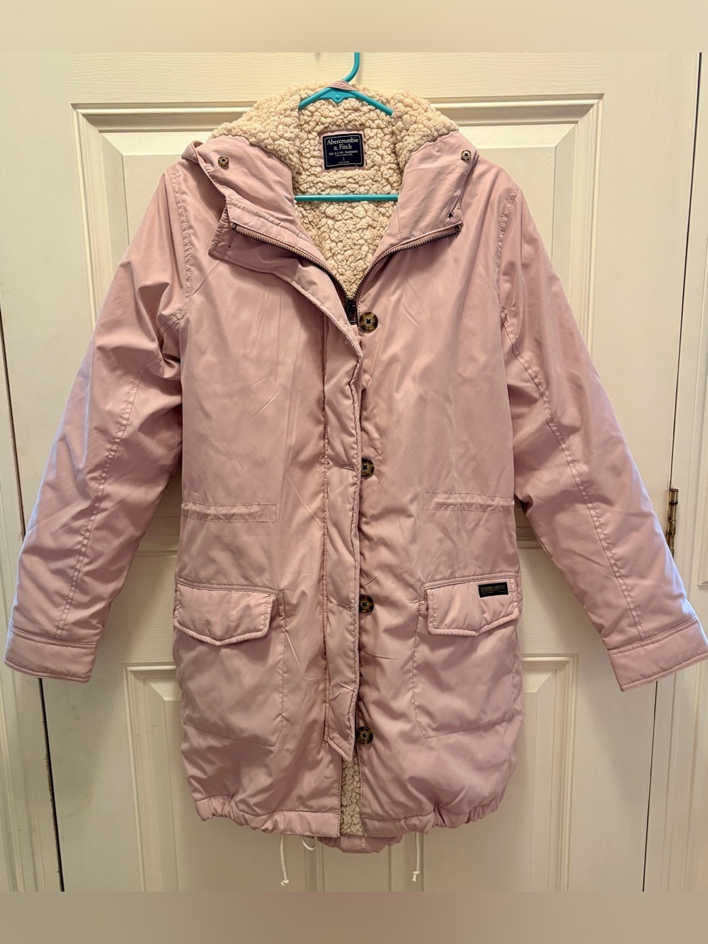 EUC Abercrombie & Fitch Military Parka Pink, L